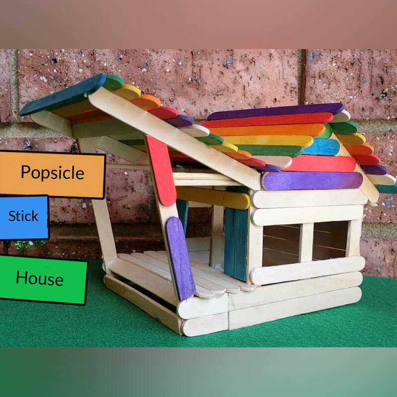 Popsicle stick house 1